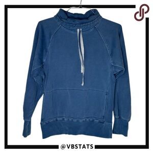 FP Movement by Free People Deep Ocean Blue Sweatshirt with Kangaroo Pocket